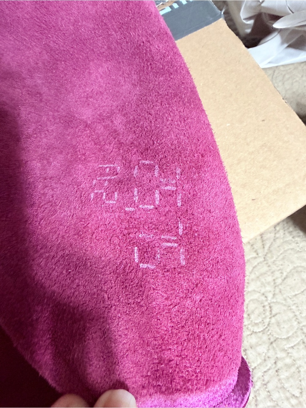 Portland Leather Naomi shoulder bag in Orchid with hide stamp Like new - Picture 7 of 16